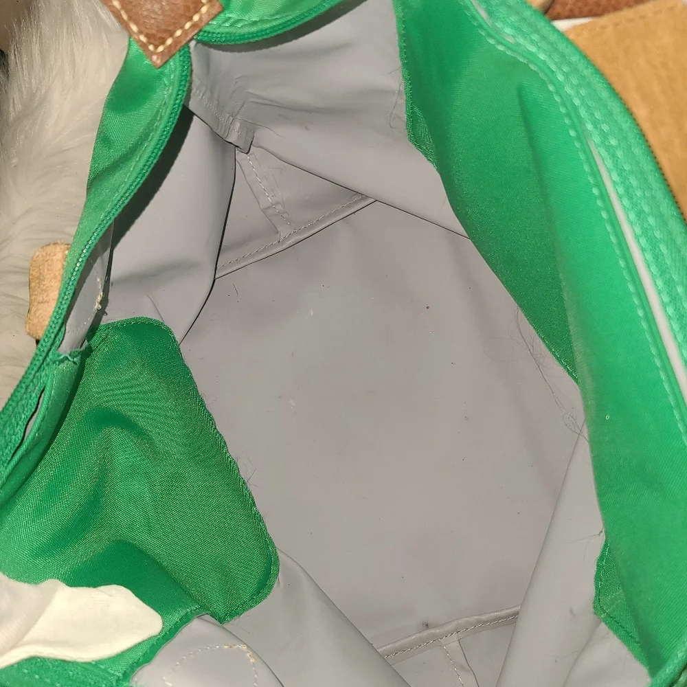 Longchamp Tote in Green and Brown Size SMALL - Picture 5 of 7